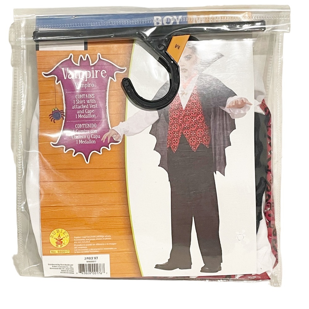 Rubies Boys Medium 8-10 Vampire Halloween Costume 2 Piece‎ Set NEW Dressup
